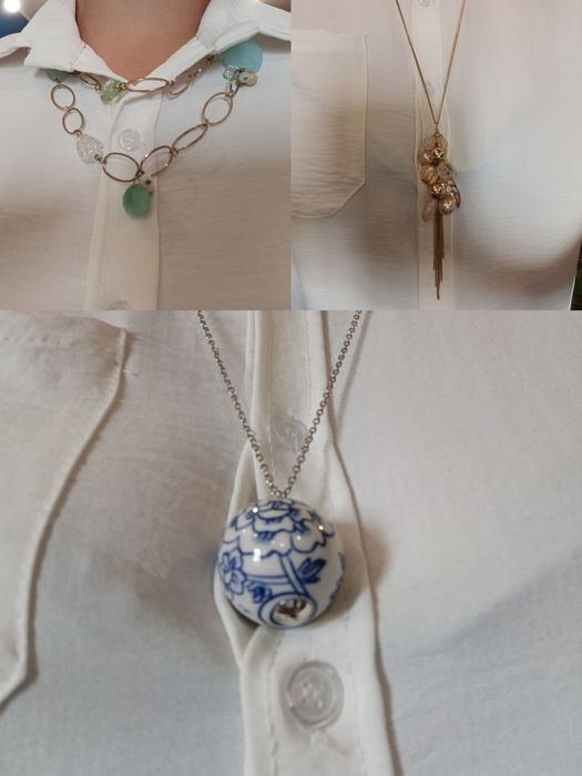 Eleganckie naszyjniki 3szt.