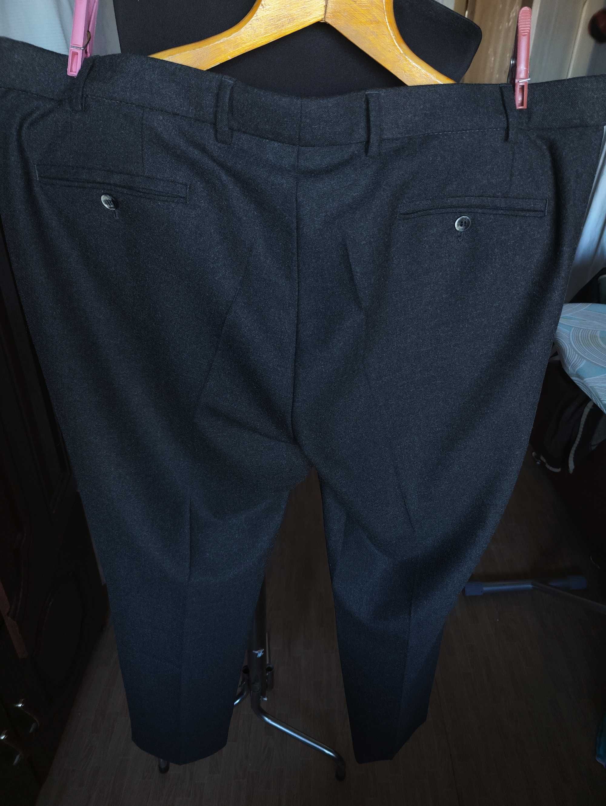 Джинсы брюки Meyer Oslo wool trousers Germany w42-44 stretch grey.