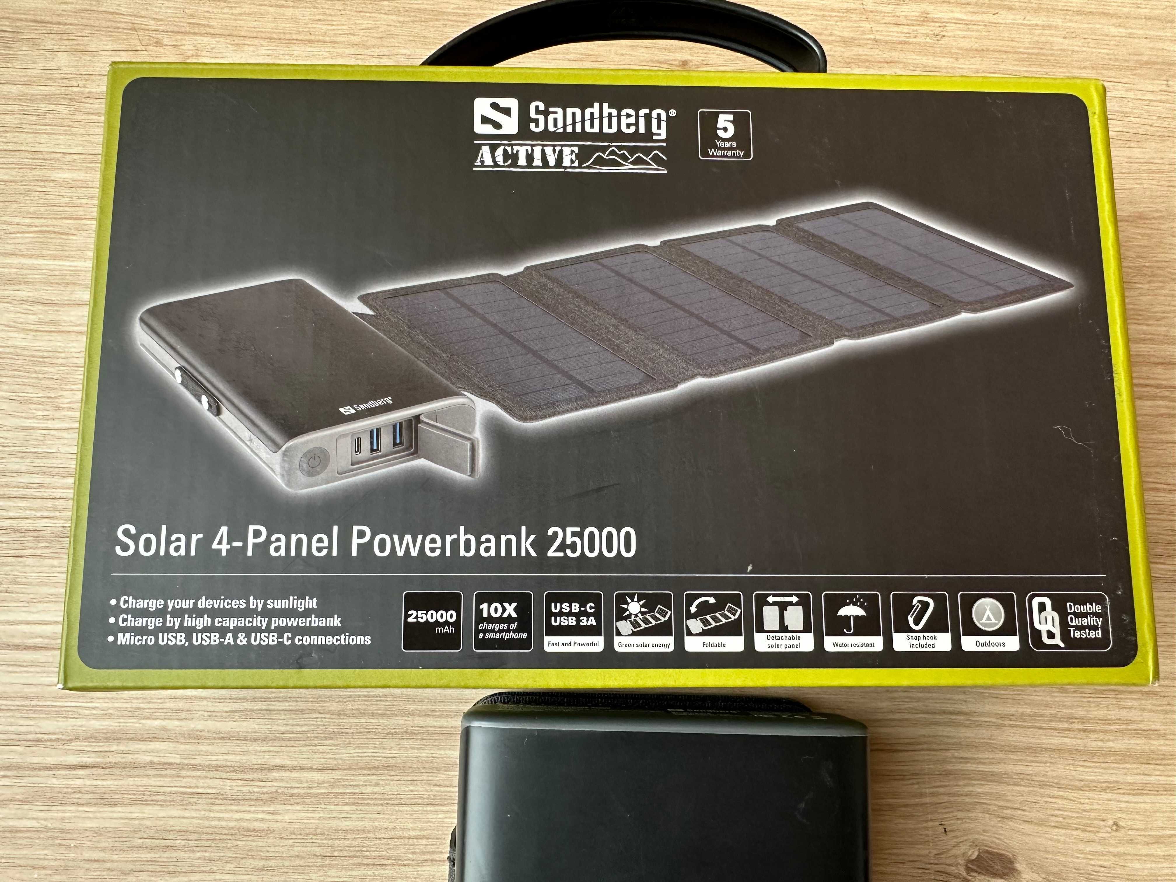 Павербанк PowerBank Sandberg Solar 4-Panel 25000, 25000mAh