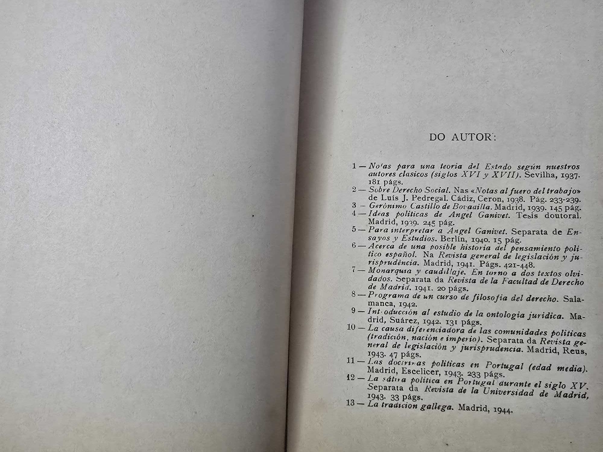 As Ideias Políticas de Gil Vicente – F. E. de Tejada Spínola