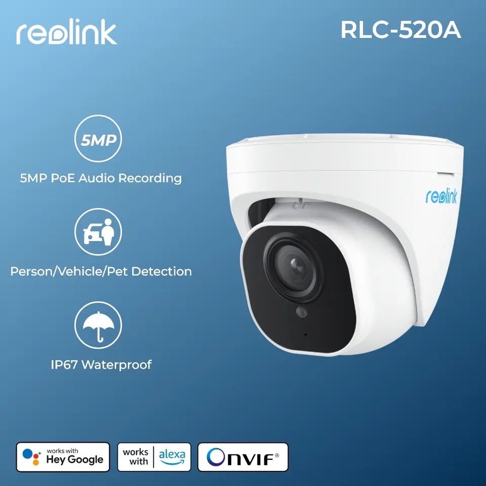 Камера видеонаблюдения наружная IP POE Reolink Rlc 510A/520А 5mp