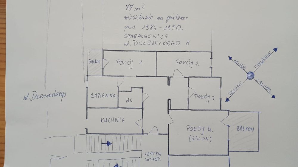 Mieszkanie 4 pokoje 78 m2