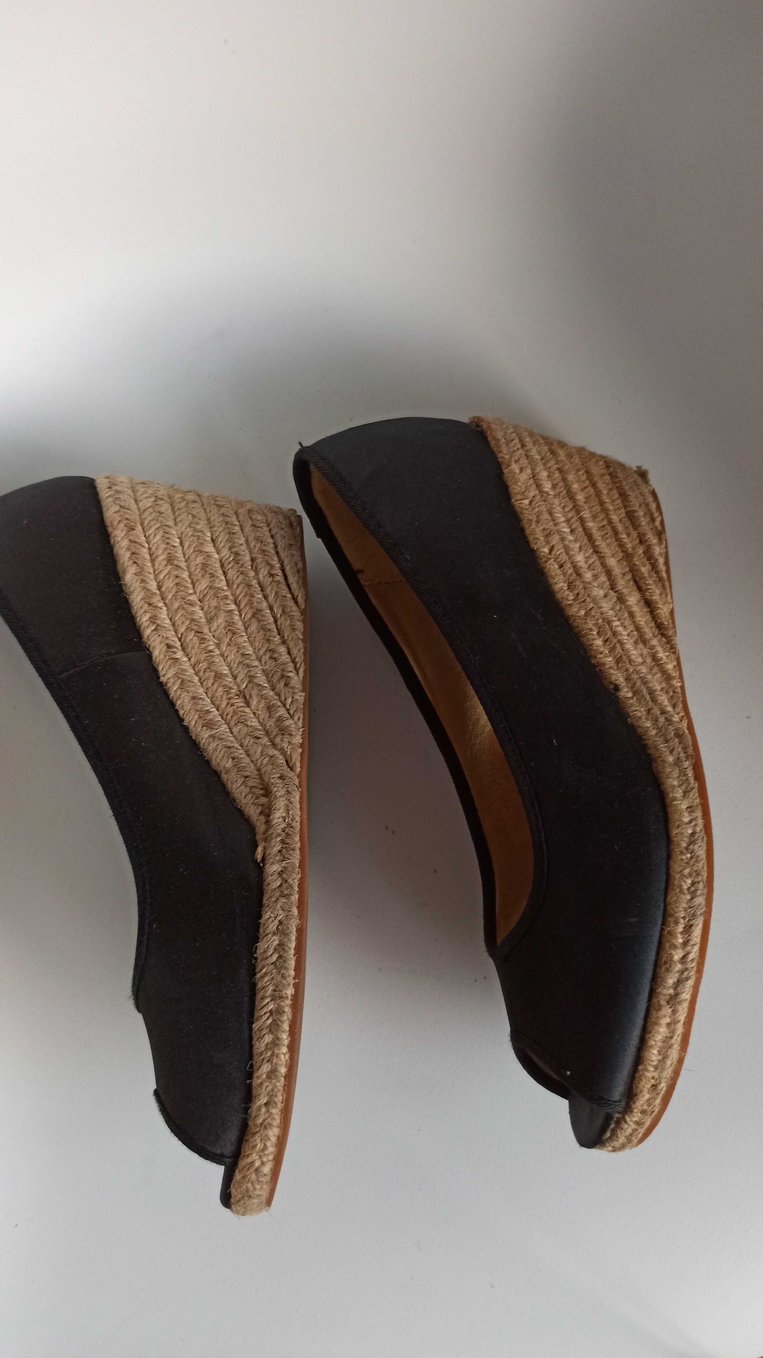 Czarne klasyczne espadryle h&m