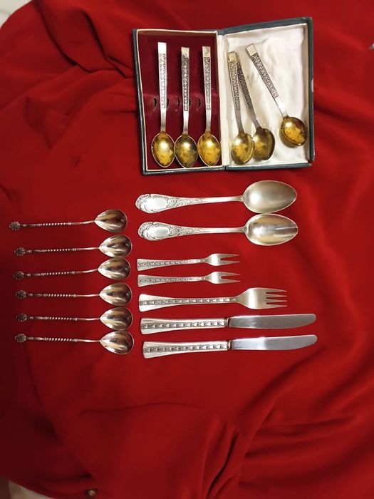 Серебряная чайная ложка 14.5 см 875 проба Каштан срібна ссср