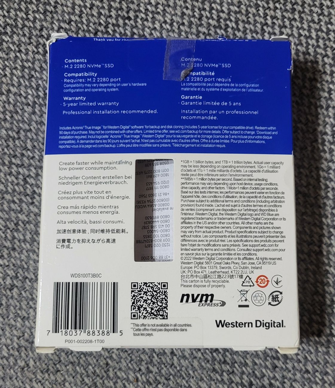 NOWY Dysk SSD M.2 WD Blue SN570 1TB NVMe