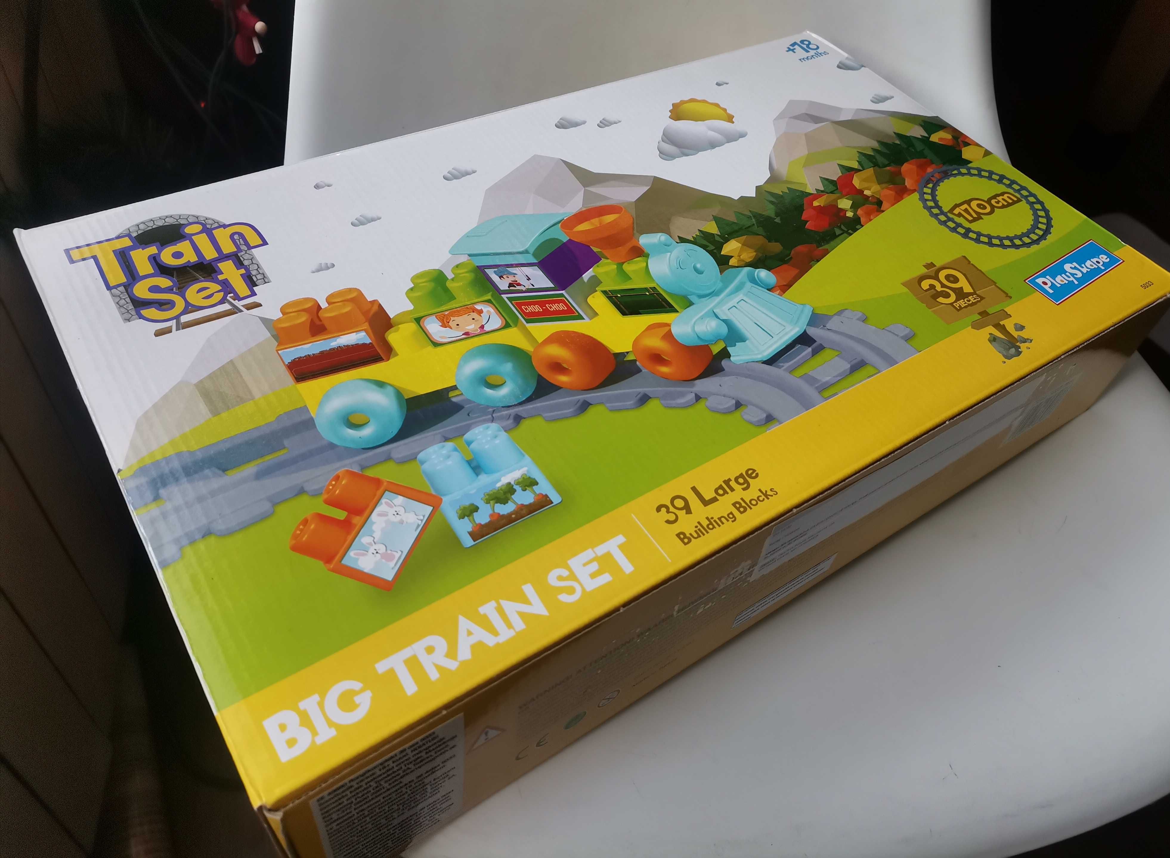 Mega Bloks NOWE KLOCKI Kolejka pociąg klocki duże Train set 39 elem.