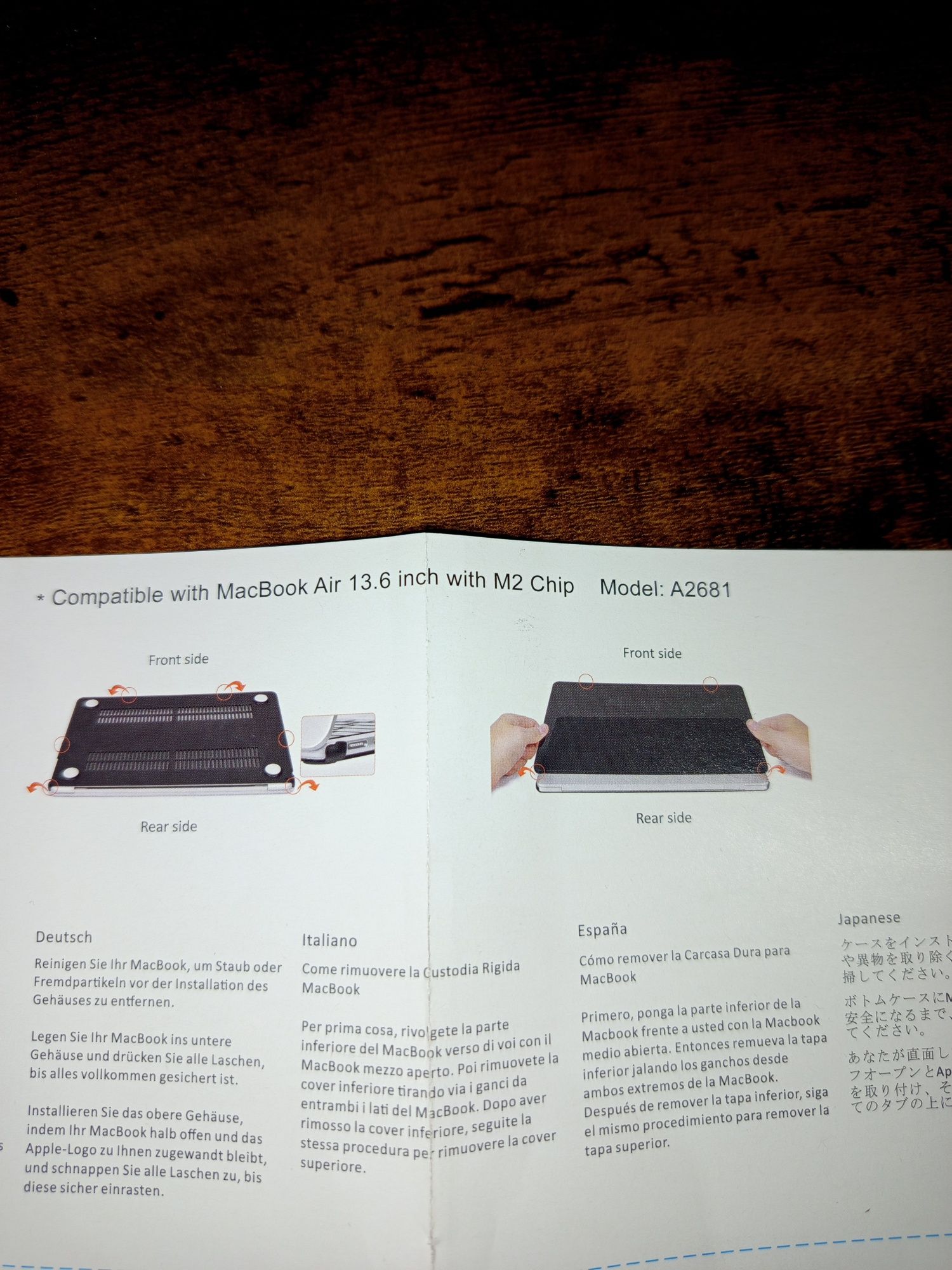 Mosiso etui MacBook Air M2 A2681