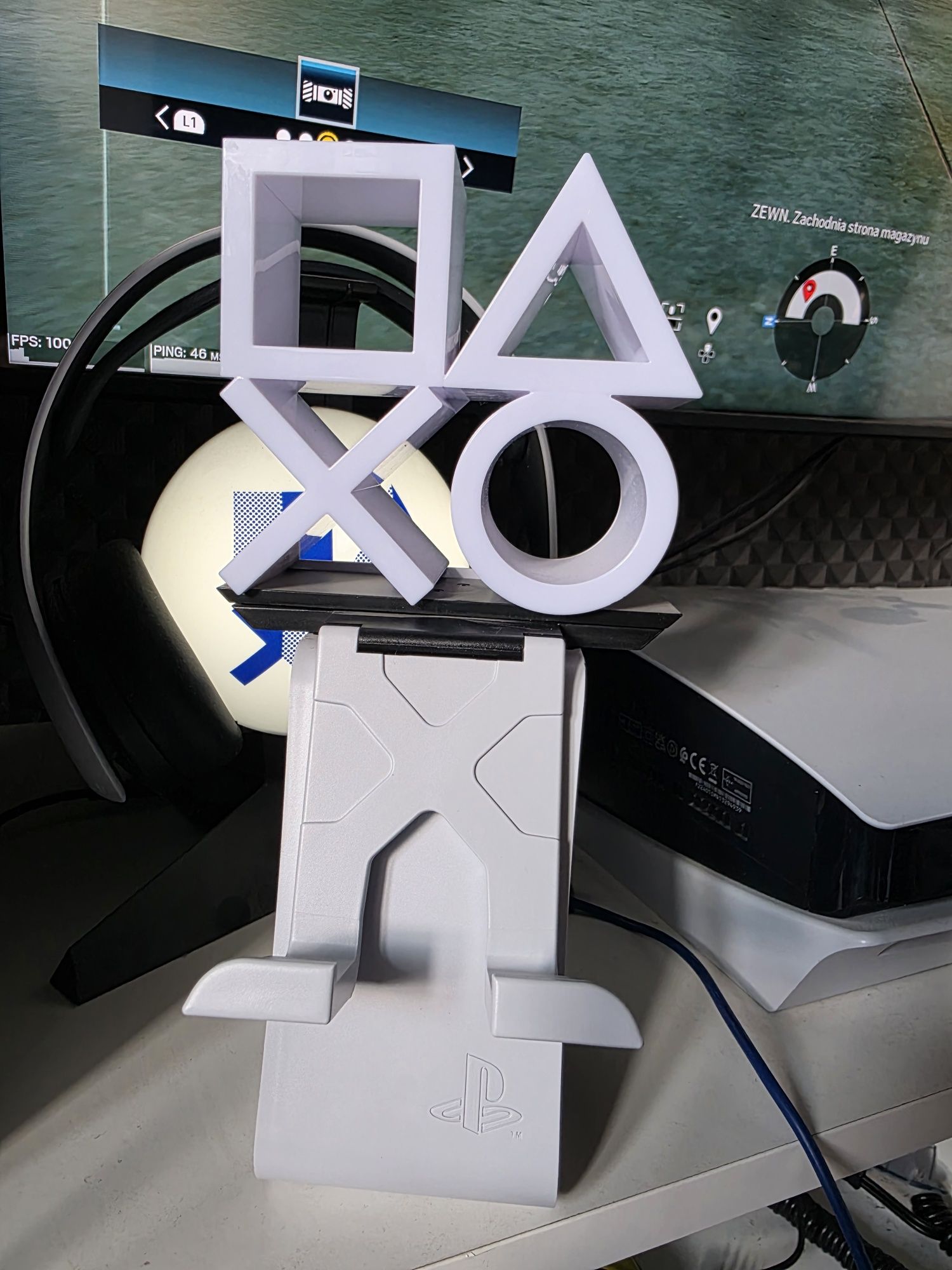 Podstawka na Telefon/Pada LED Playstation