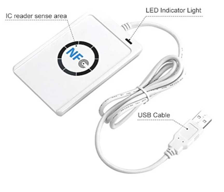 Czytnik NFC ACS ACR122U-A9 Interfejs USB Nagrywarka + 5 kart Mifare IC