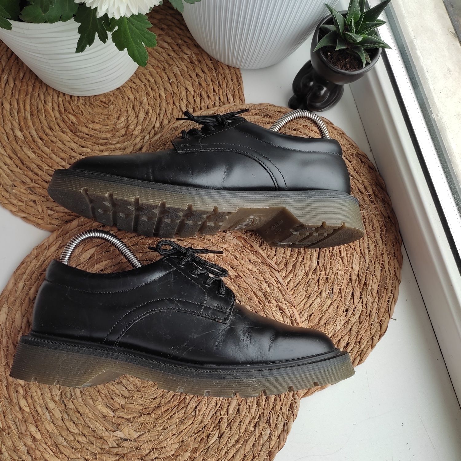 Кожаные винтажные туфли броги dr. martens solovair made in england