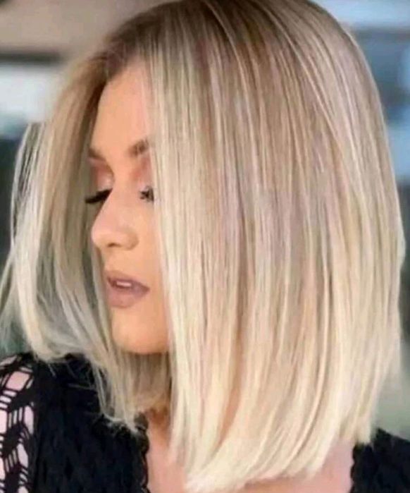 Peruka blond krurka prosta darmowa dostawa