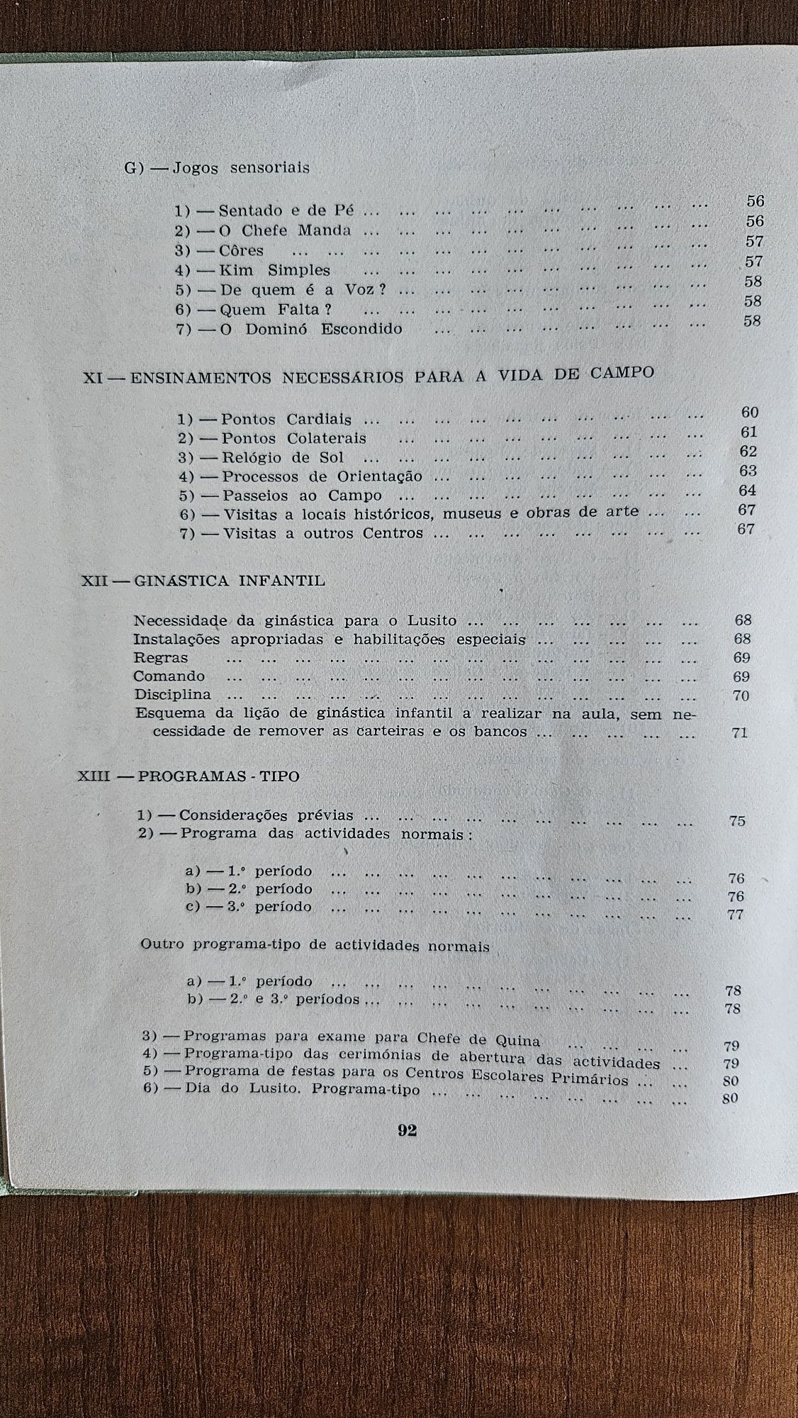 Manual para a instrução do Lusito