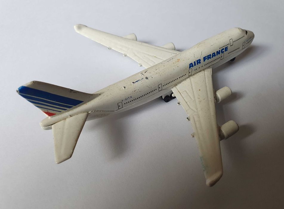 Majorette - Avião Boeing 747 - Air France - vintage - Anos 80