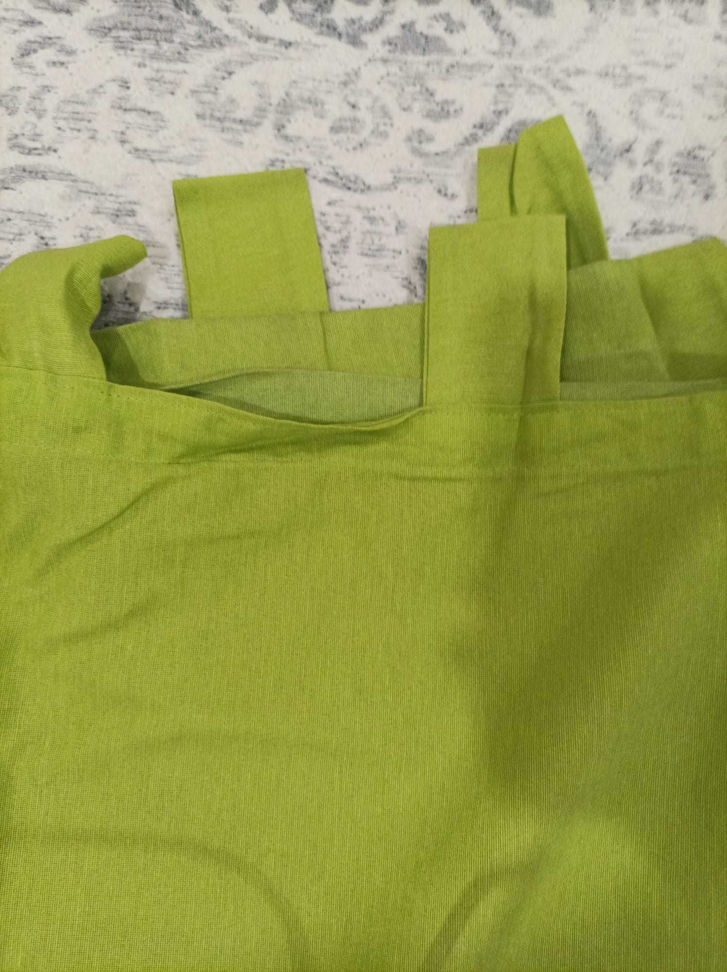 Cortinas com alças - verde