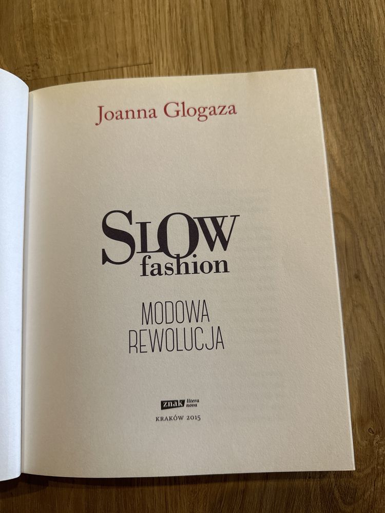 Książka slow fashion joanna glogaza