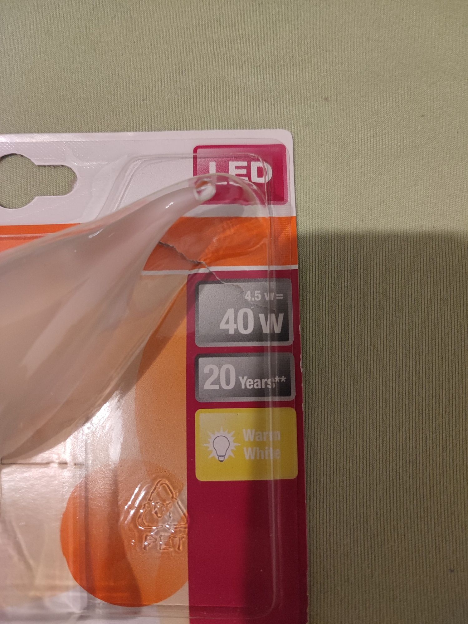 Żarówka LED Osram, płomyk E14 4,5W 470lm 2700K