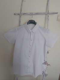 Biała koszula z krótkim rękawem M