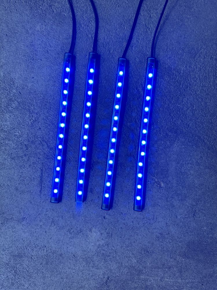 car audio NEONY LED do rytmu muzyki x4 taśmy do auta lub pod samochód