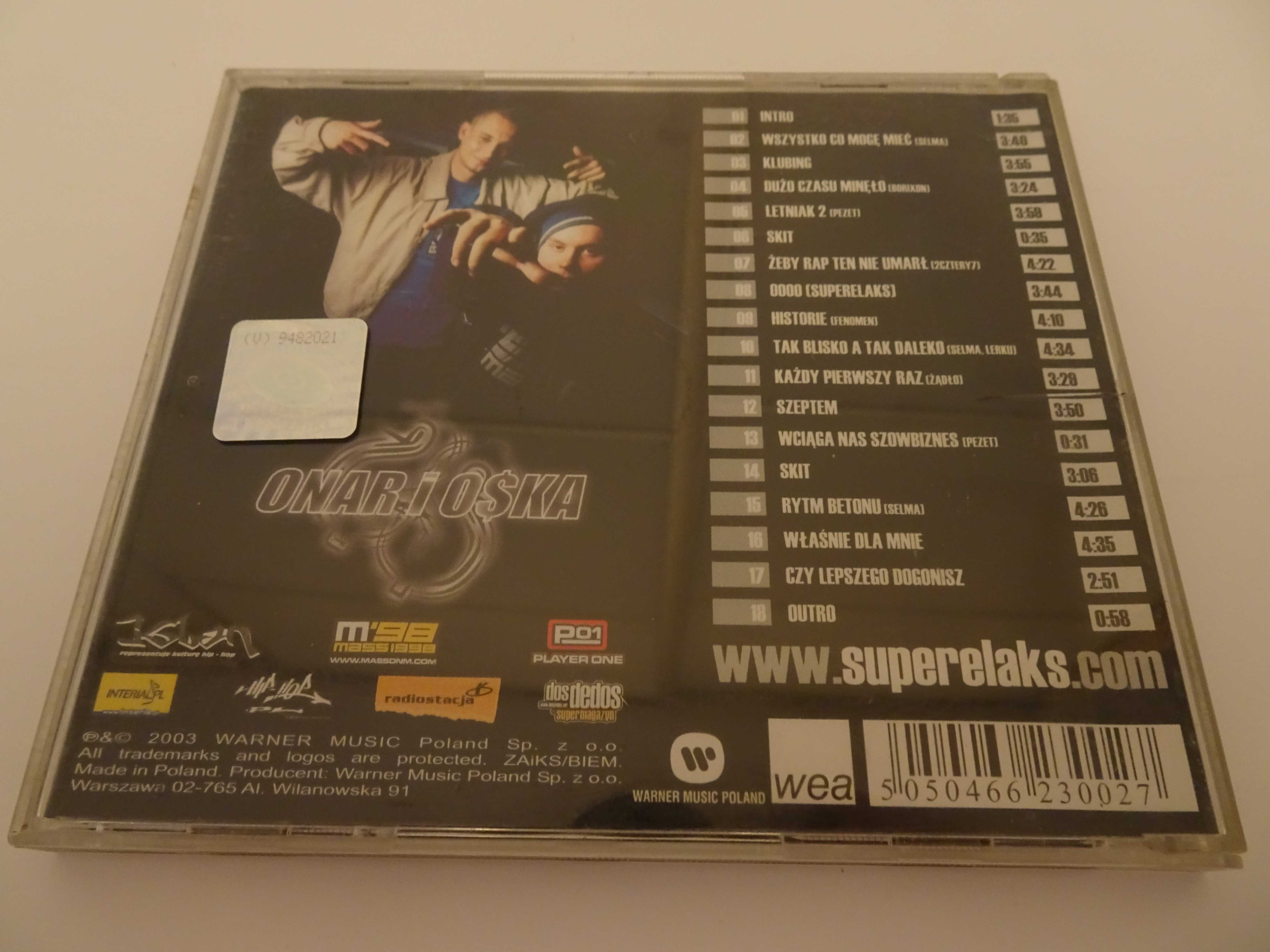 Onar i Ośka "Wszystko co mogę mieć" 2003 płyta CD