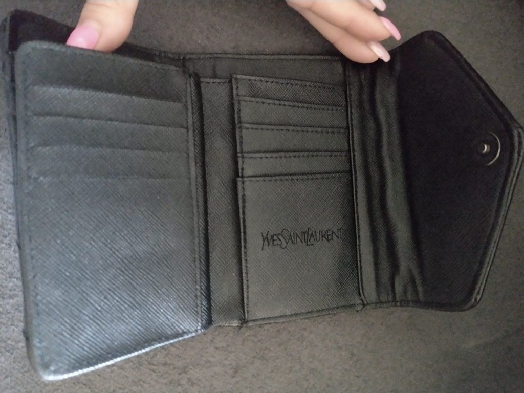 Portfel czarny YSL