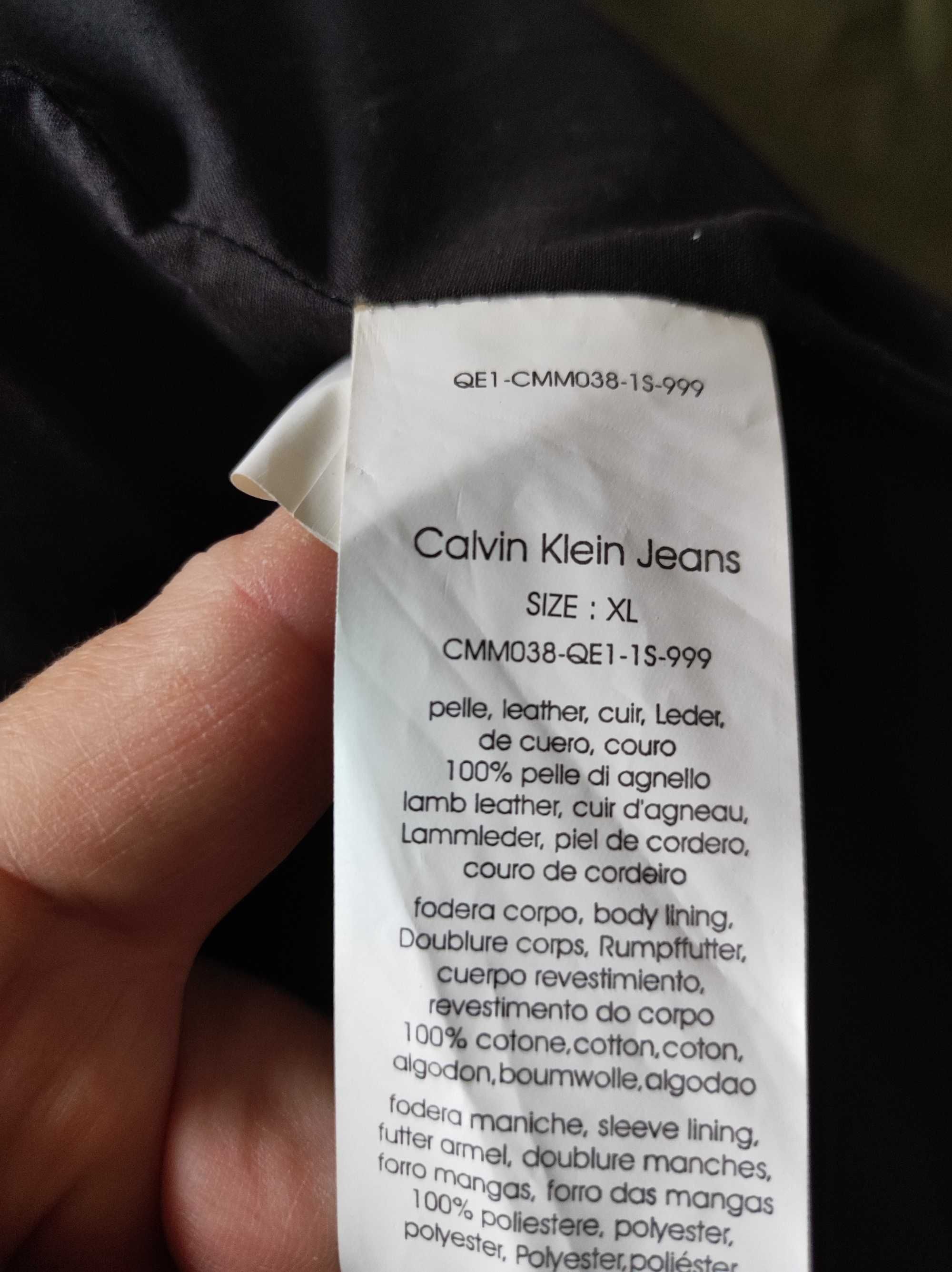 -  Calvin Klein Jeans - Kurtka skórzana r. L / XL