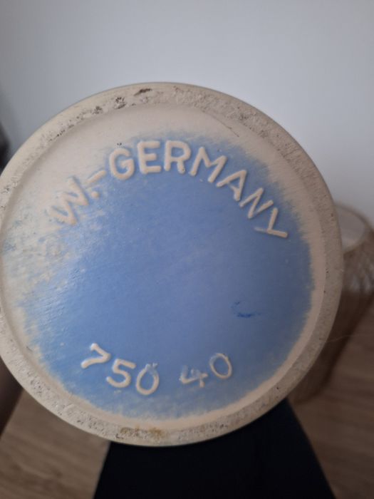 Duży niebieski wazon ozdoba dekoracja niemiecki