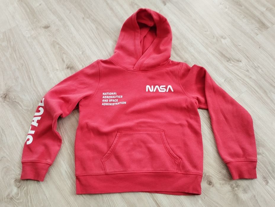 Bluza kangurka H&M NASA czerwona