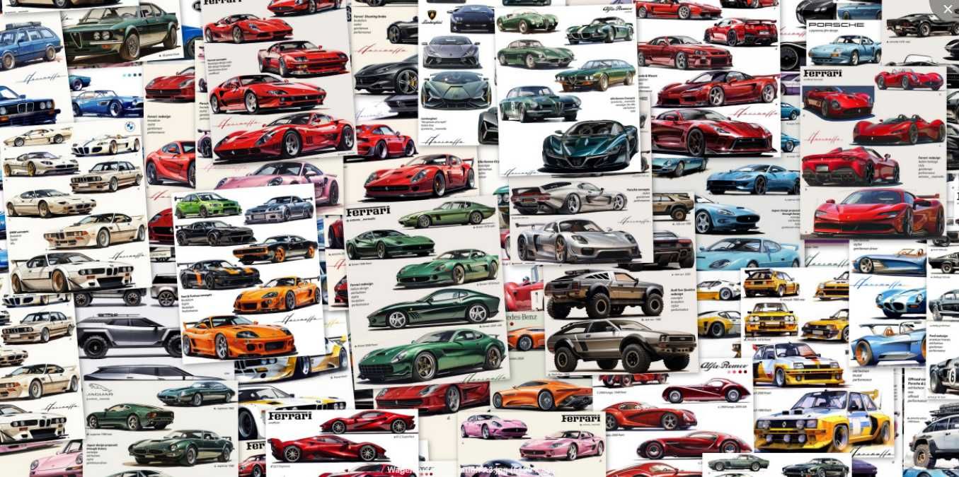 Stickers Posters Auto Legends HOT CARS American & European cars
