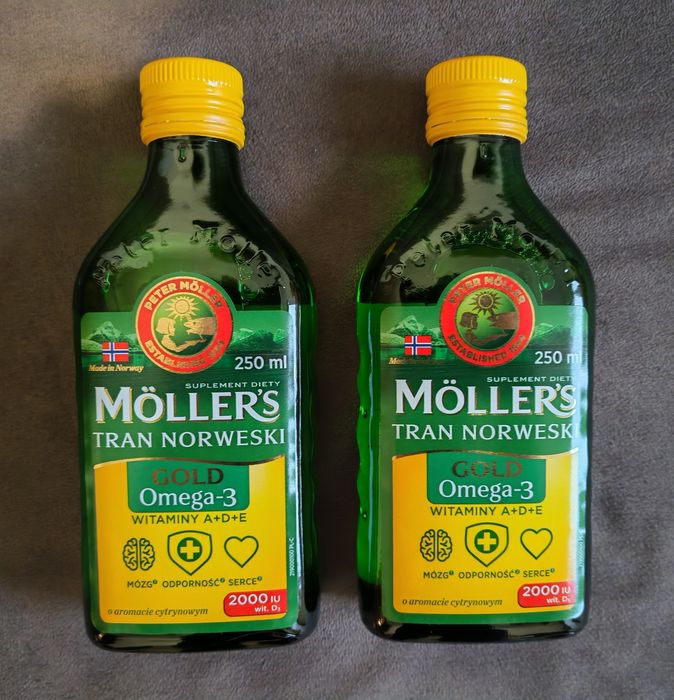 Moller's Gold Tran Norweski Cytrynowy 250ml- 2 sztuki