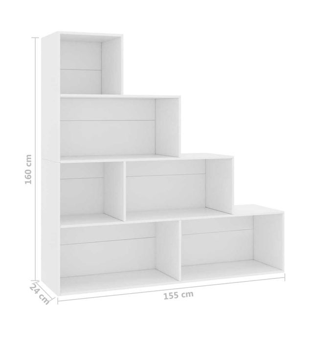 Regał VidaXL 155x160x24 cm biały