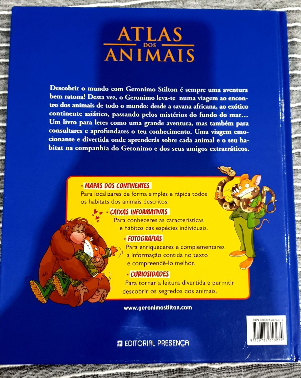Livro  "Atlas dos Animais" de Gerônimo Stilton