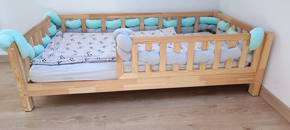 Łóżko dziecięce drewniane 160x80 plus materac