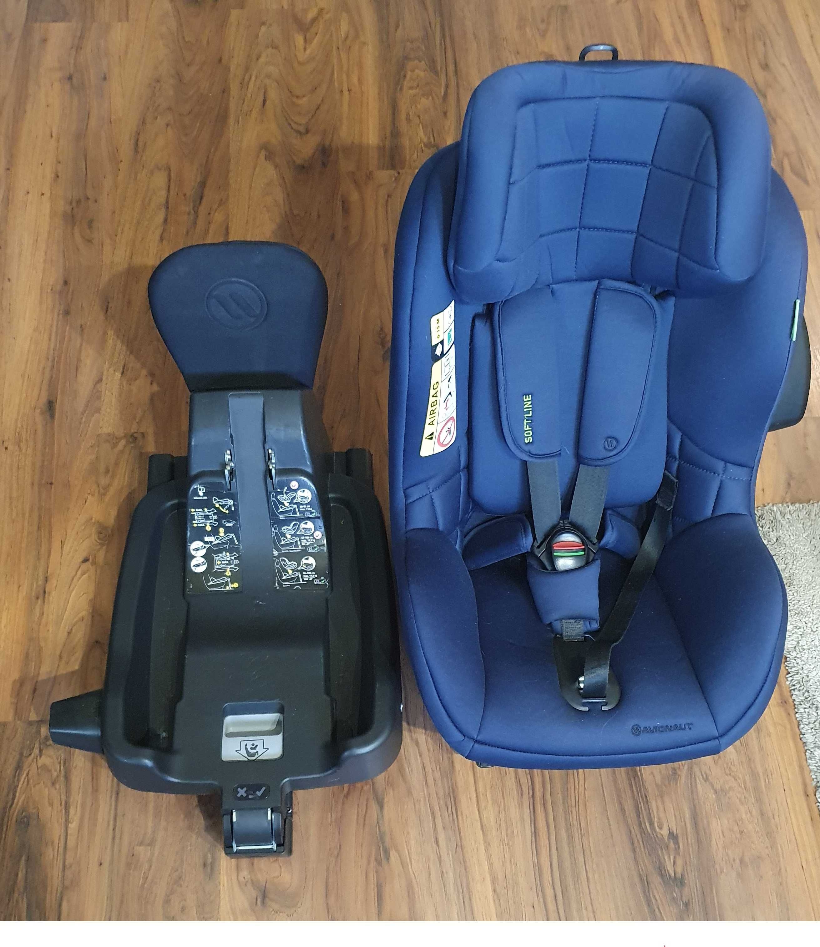 Fotelik Avionaut AEROFIX SoftLine z bazą IQ ISOFIX 0-17,5kg FWF/RWF