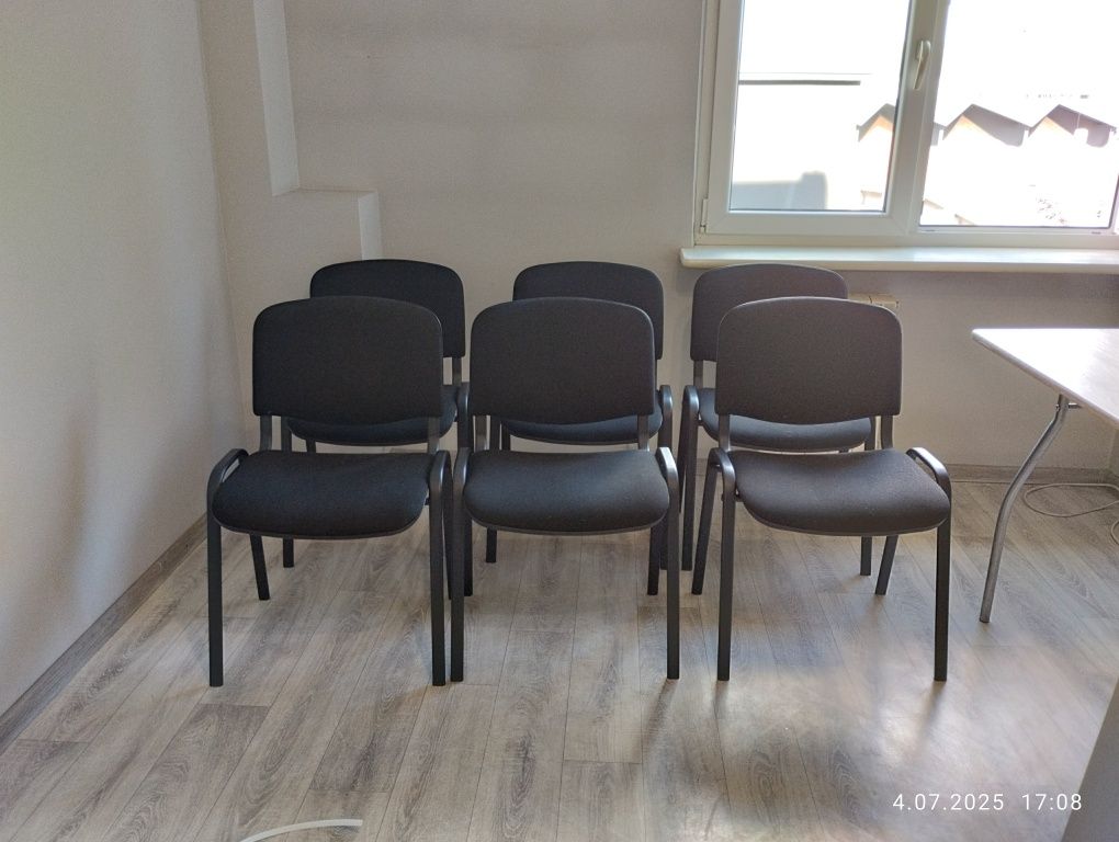 Krzesło konferencyjne fotel czarne solidne