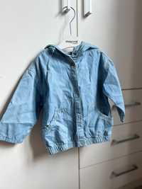 Zara KURTKA DENIM Z KAPTUREM na 9-12 m/ 80 cm