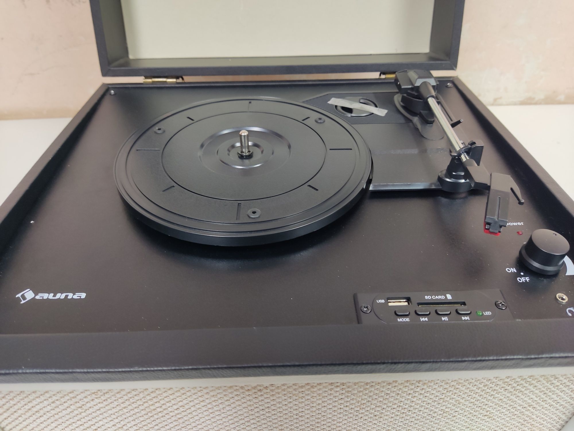 Sarah Ann gramofon Bluetooth USB 33,45 i 78 rpm czarny/kremowy