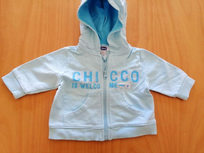 Casaco de fecho com capuz chicco