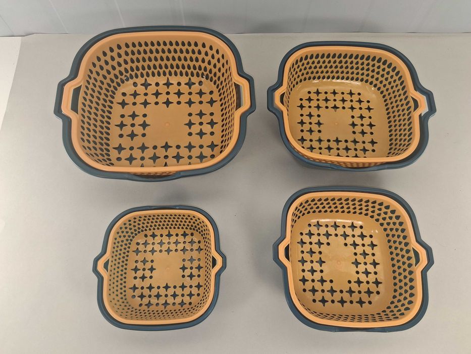 N023 Zestaw 8x Koszyków Cedzak Miska Kuchenna Sity Do Warzyw Owoców