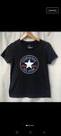 Czarna koszulka bluzka T-shirt krótki rękaw z nadrukiem Converse S