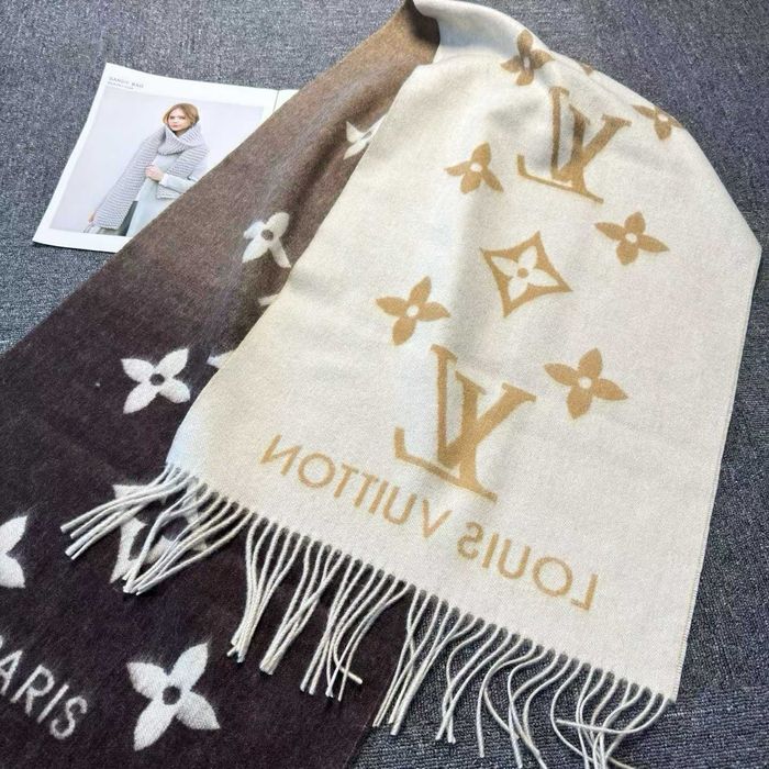Louis Vuitton szalik męski damski, kaszmir 28496