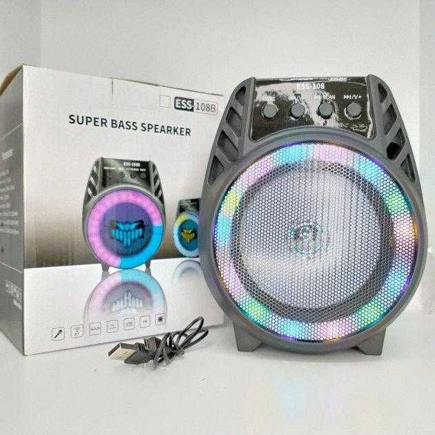 Колонка USB SD FM AUX Bluetooth ESS-108 светомуз  в Николаеве забрать