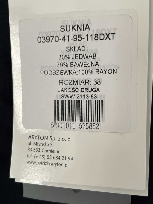 Sukienka Patrizia Aryton – granatowa, rozmiar 38