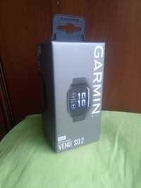 Smartwatch sportowy Garmin Venu SQ2 Music Czarny Nowy