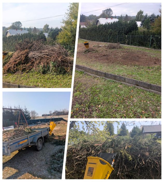 Wycinka,sprzątanie gałęzi,rębakowanie,działka,ogród,usługi ogrodnicze