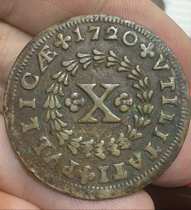 Moeda X Reis D JOAO V 1720