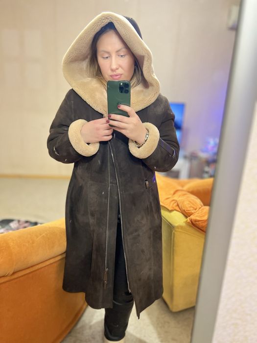 Модна дублянка-косуха,колір мокка,шоколад,6xl/56-58 стан НОВОЇ