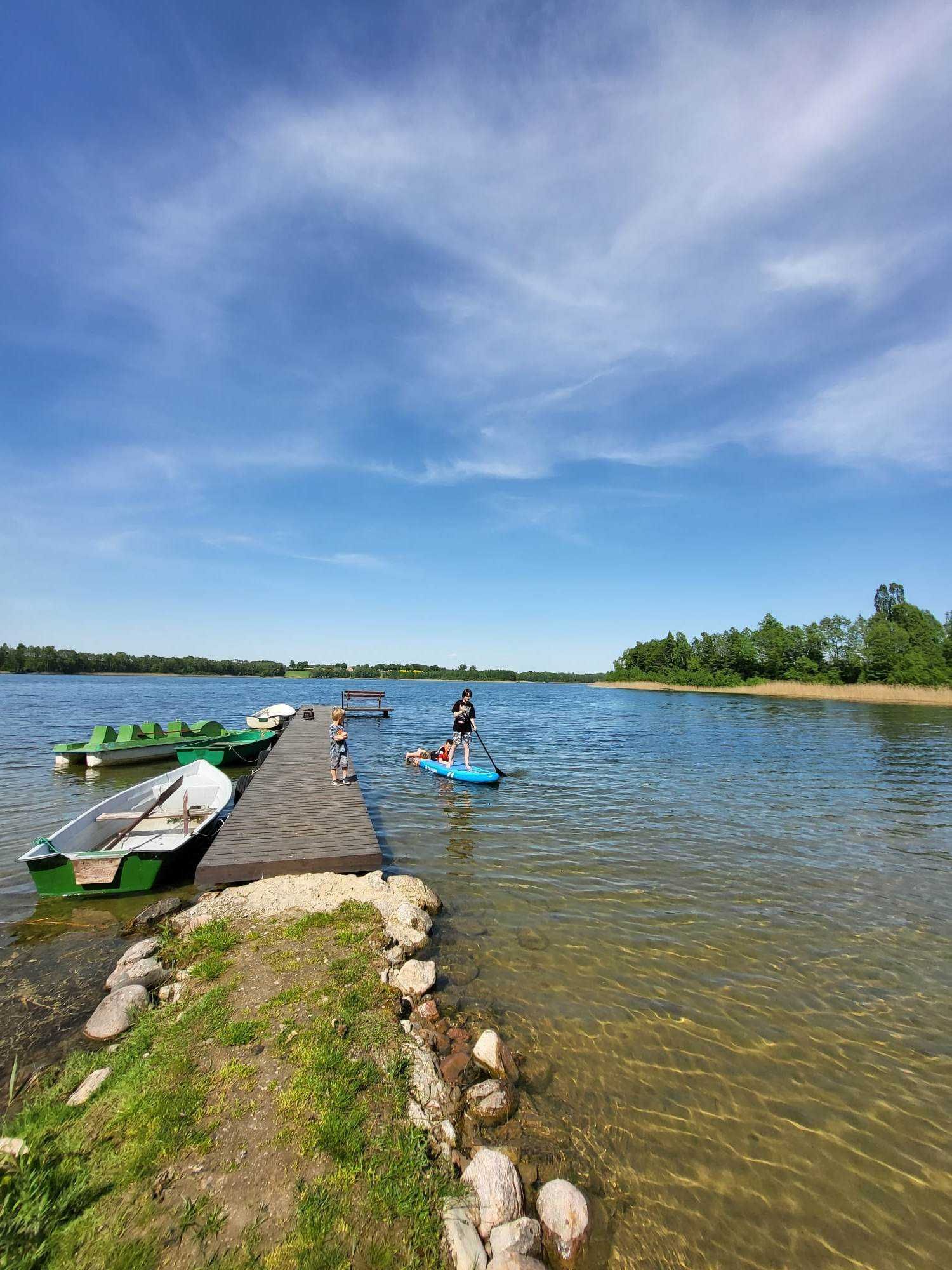 Domek nad jeziorem,prywatna plaża,łowisko,wędkowanie,las,cisza