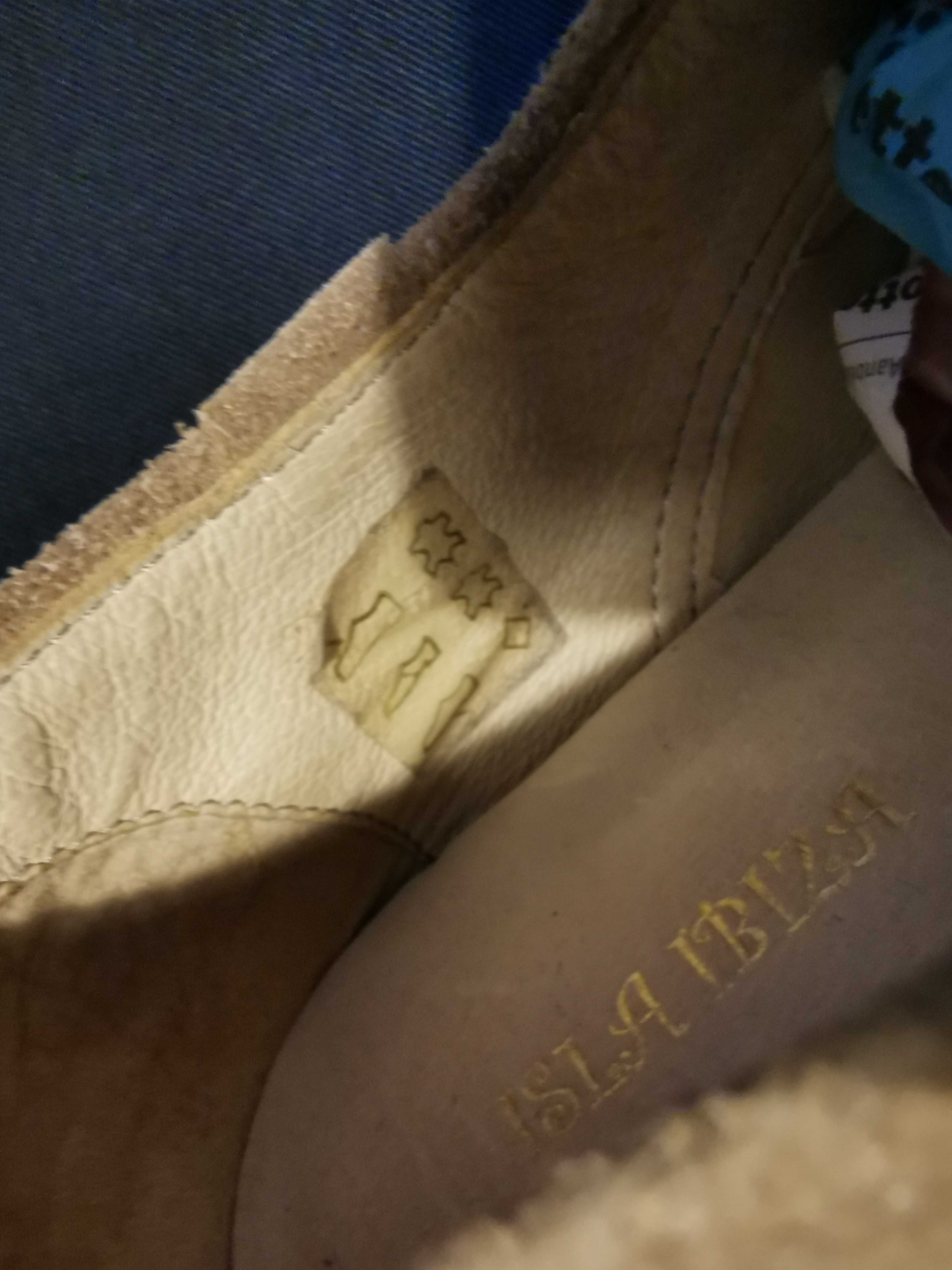 Markowe Espadryle Ibiza Zamsz Beżowe Rozm.39