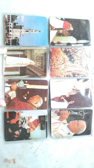 Coleção completa 12 calendários da visita João Paulo II a Fátima 1991