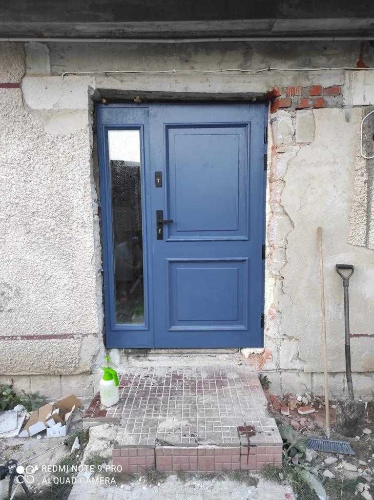 ++ Drzwi Zewnętrzne Wejściowe Drewniane CZYSTE POWIETRZE + GRATIS ++